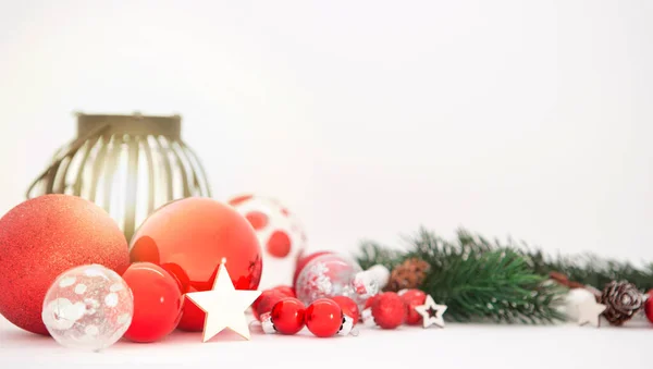 Kerst achtergrond met ornament en lichte sfeer — Stockfoto