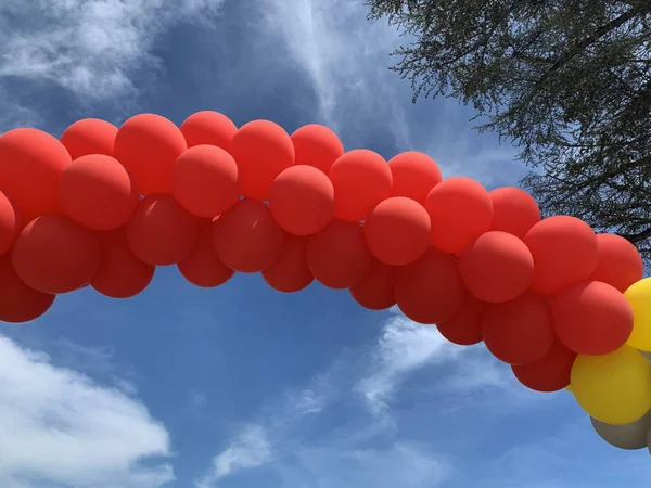 Ballonnen en hemel — Stockfoto