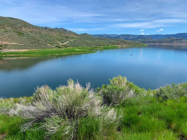 Blauwe mesa reservoir — Stockfoto