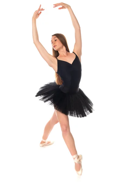 Ballerina in black — Stock Photo, Image