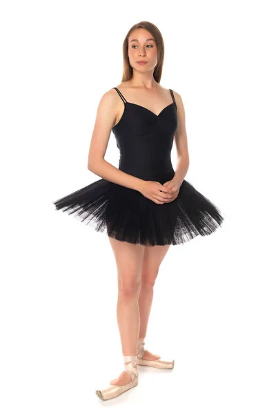 Ballerina in black — Stock Photo, Image