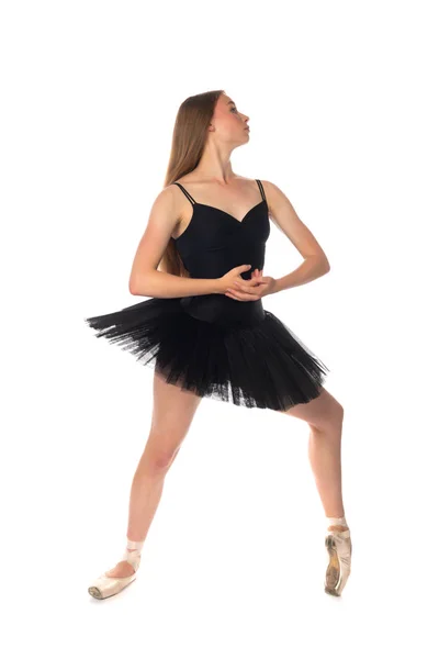 Ballerina in black — Stock Photo, Image