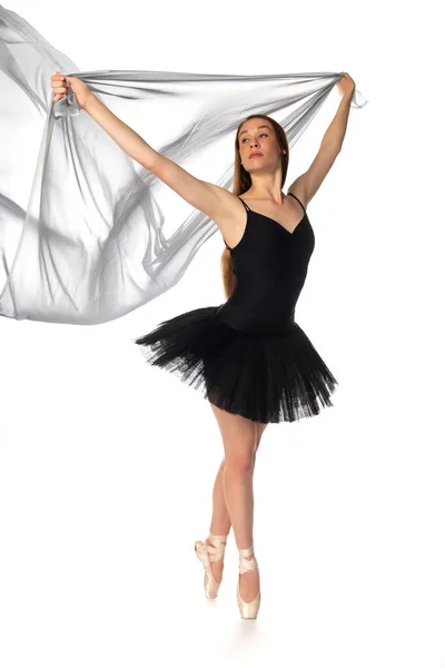 Ballerina in black — Stock Photo, Image