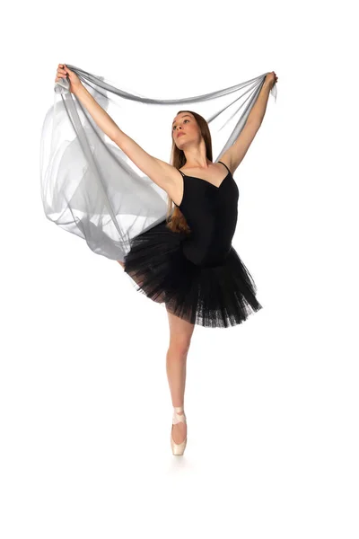 Ballerina in black — Stock Photo, Image