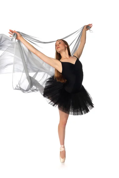 Ballerina in black — Stock Photo, Image