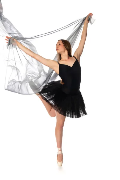 Ballerina in black — Stock Photo, Image