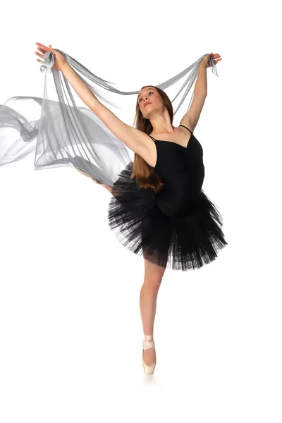 Ballerina in black — Stock Photo, Image