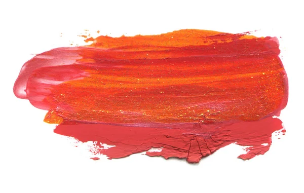Abstrakte Acrylfarbe Pinselstrich Isoliert Auf Weiß — Stockfoto