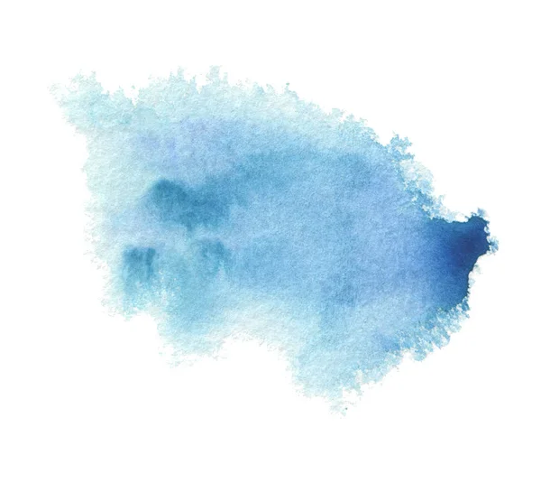 Abstract Blue Watercolor Blot Painted Background Texture Paper Isolated — Stock Photo, Image