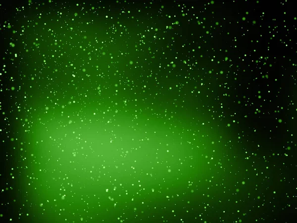 Abstrato Verde Estrelas Espaço Fundo — Fotografia de Stock