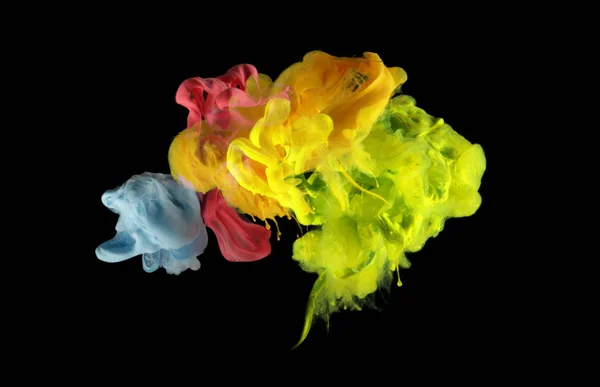 Colori Acrilici Acqua Macchia Inchiostro Sfondo Astratto — Foto Stock