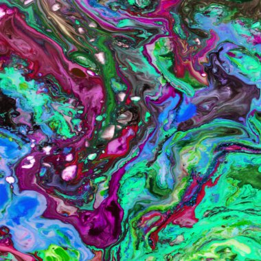 Renkli lekeleri. Arka plan. Mermer doku. Akrilik renkler.