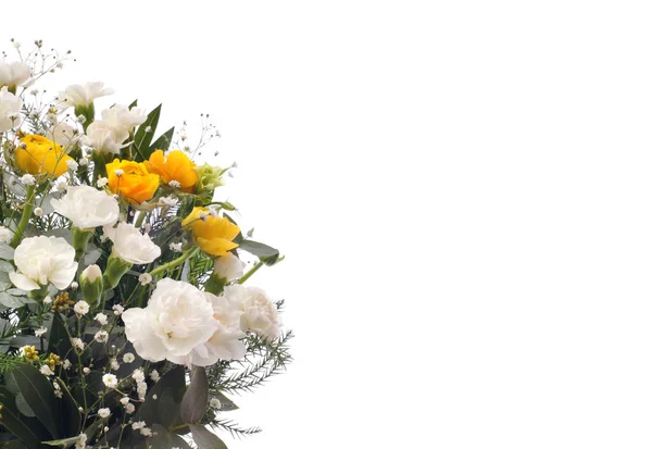 Blumenstrauß Auf Weißem Hintergrund Isoliert — Stockfoto