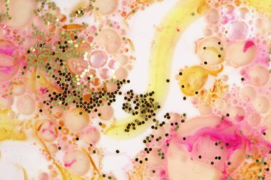 Renkli lekeleri. Arka plan. Mermer doku. Akrilik renkler.