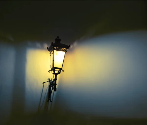 Decorative Street Lamps Shadow Light Wall Soft Focus — Stock Photo, Image