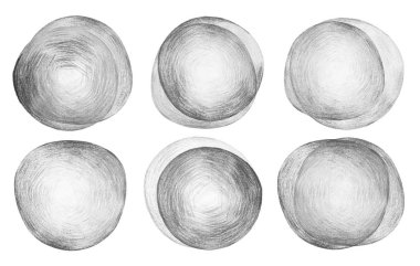 Soyut siyah beyaz kalem arka plan karalamalar. Koleksiyon. Beyaz izole.