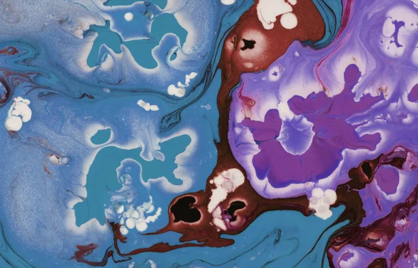 Красочные Пятна Абстрактный Фон Мраморная Фактура Акриловые Цвета — стоковое фото