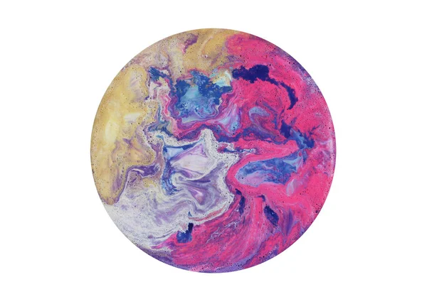 Πολύχρωμο Κύκλο Τους Λεκέδες Αφηρημένα Φόντο Μάρμαρο Υφή Ακρυλικά Χρώματα — Φωτογραφία Αρχείου