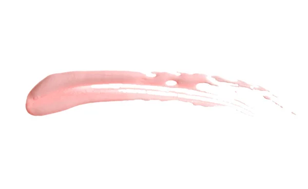 Abstract Pink Acrylic Color Brush Stroke Isolated White — Stock Photo, Image
