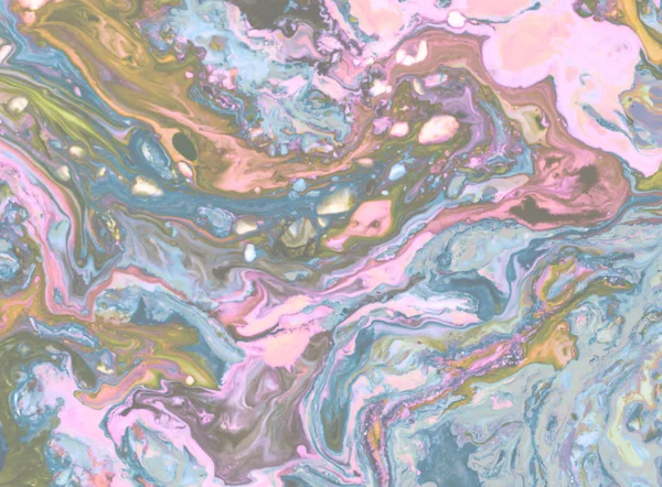 Färgglada Blots Abstrakt Bakgrund Marmor Textur Akryl Färger — Stockfoto