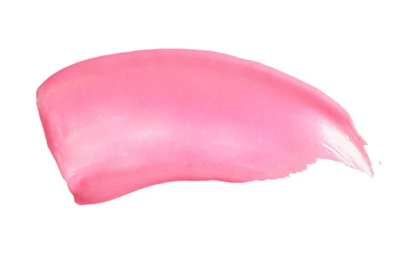 抽象粉红色丙烯酸彩色画笔笔划 隔离在白色背景上 — 图库照片