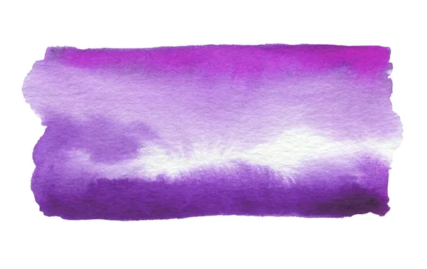 Abstract Watercolor Violet Blot Brushstroke Painted Background Texture Paper Isolated — Stock Photo, Image