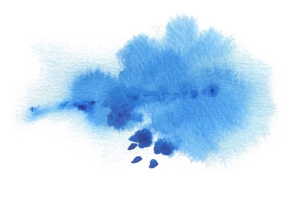 背景を描いた抽象的な水彩ブラシ ストローク テクスチャ ペーパー 白で隔離 — ストック写真