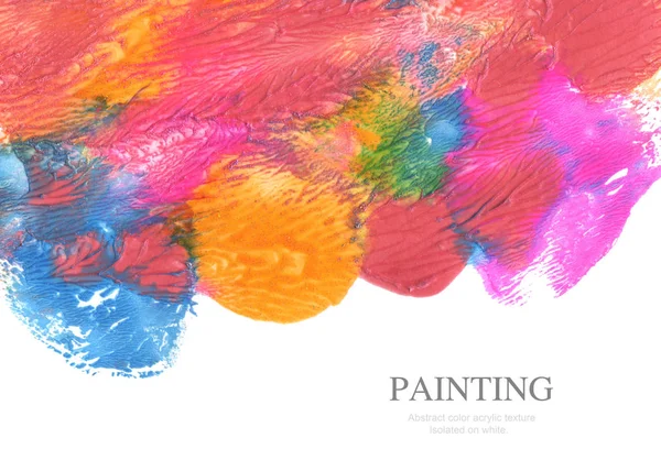 Abstrato acrílico e aquarela pinceladas fundo pintado — Fotografia de Stock