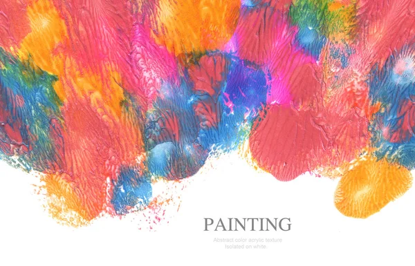 Acrílico abstracto y acuarela pinceladas pintadas de fondo — Foto de Stock