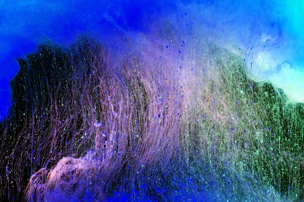 Colores acrílicos en agua. Fondo abstracto. —  Fotos de Stock