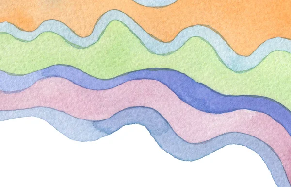 Absztrakt hullám akvarell festett háttér. Papír textúra. Elszig — Stock Fotó
