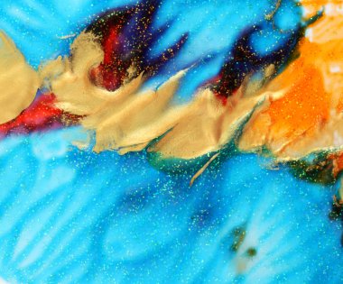 Soyut renk arka plan. Parıltılı akrilik boya. Renkli