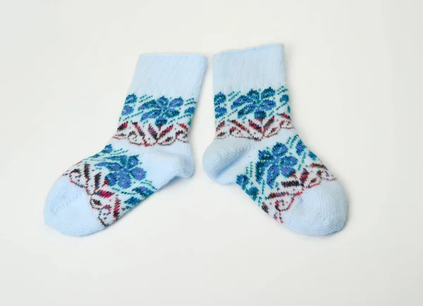 Winter warm knitted socks — Stock Photo, Image