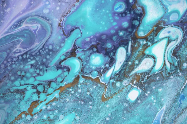 Marmorstruktur. Akrylblå färger blottar. Abstrakt bakgrund. — Stockfoto