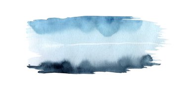 Soyut lekeli suluboya ve mürekkep lekesi boyalı arka plan. Kumaş kağıdı. İzole edilmiş. Yatay uzun pankart