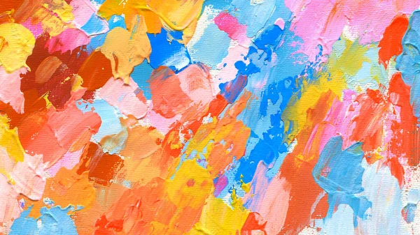 Pintura Esfregaço Acrílica Aquosa Abstrata Fundo Textura Lona Cores Vibrantes — Fotografia de Stock