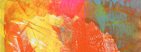 Abstracte Kleur Acryl Aquarel Schilderen Monotype Sjabloon Canvas Textuur Achtergrond — Stockfoto