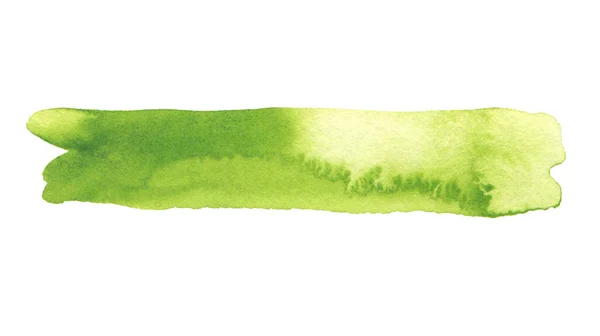 Abstracte Aquarel Acryl Lijn Borstel Beroerte Vlek Schilderen Groene Kleur — Stockfoto