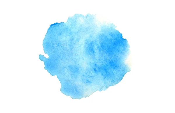 Abstract Watercolor Acrylic Blot Painting Blue Color Design Element Texture — Stock Photo, Image