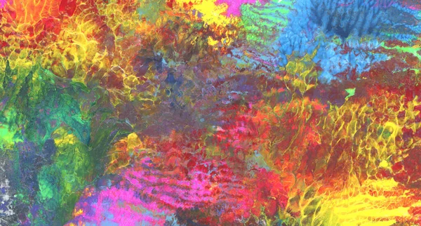 Abstraktní Akrylové Akvarelové Skvrnité Malby Barva Papíru Textury Pozadí Vodorovný — Stock fotografie