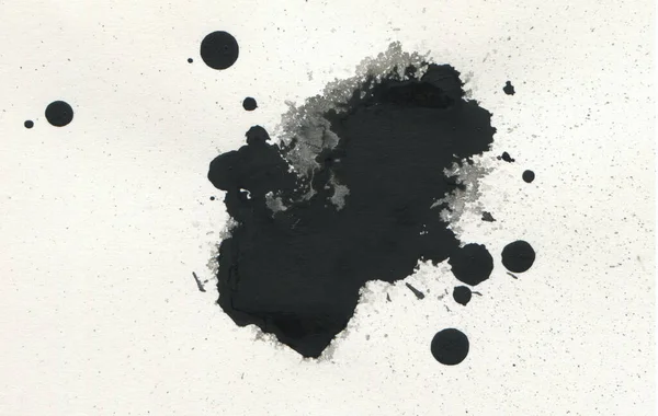 Fekete Tinta Folt Papír Textúra Bakground — Stock Fotó