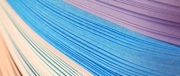 Gradiente Abstracto Color Azul Onda Rizo Tira Papel Fondo Banner —  Fotos de Stock