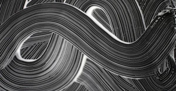 Λεκέδες Από Αφρώδη Κύματα Στη Μαύρη Επιφάνεια Αφηρημένη Υφή Grunge — Φωτογραφία Αρχείου