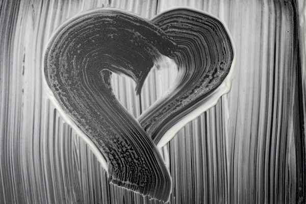 Habos Szívfoltok Fekete Felületen Absztrakt Textúra Grunge Háttér — Stock Fotó