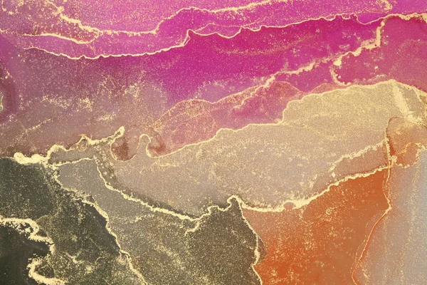 Абстрактная Цветовая Волна Размывает Фон Мраморная Фактура Алкогольные Чернила — стоковое фото