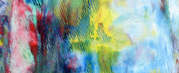 Abstrakte Acryl Und Aquarellmalerei Leinwand Textur Hintergrund Horizontales Langes Banner — Stockfoto