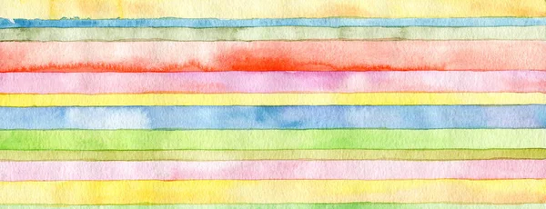 Abstract Rainbow Acrylic Watercolor Strip Line Paint Background Texture Paper — Stock Photo, Image