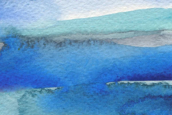 Abstraktní Akvarel Akrylová Čára Tahu Štětcem Skvrnitá Malba Modrý Tyrkysový — Stock fotografie