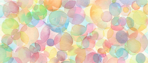 Abstract Bubble Circle Color Strokes Painted Background Texture Paper Horizontal — Stock Photo, Image