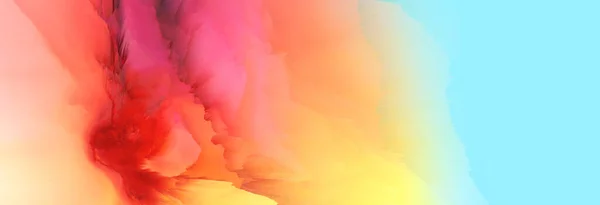 Digitale Illustration Farbe Regenbogenspritzer Abstrakter Horizontaler Hintergrund — Stockfoto